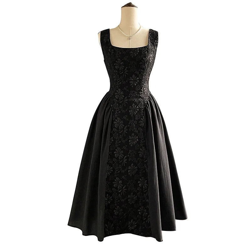 ドレス レディースドレス 女の子 誕生日おめでとう 秋 サテン装飾 ビーズ装飾 ボタン付き コラムバー ディナー 夜のお出かけ ライトラグジュアリー