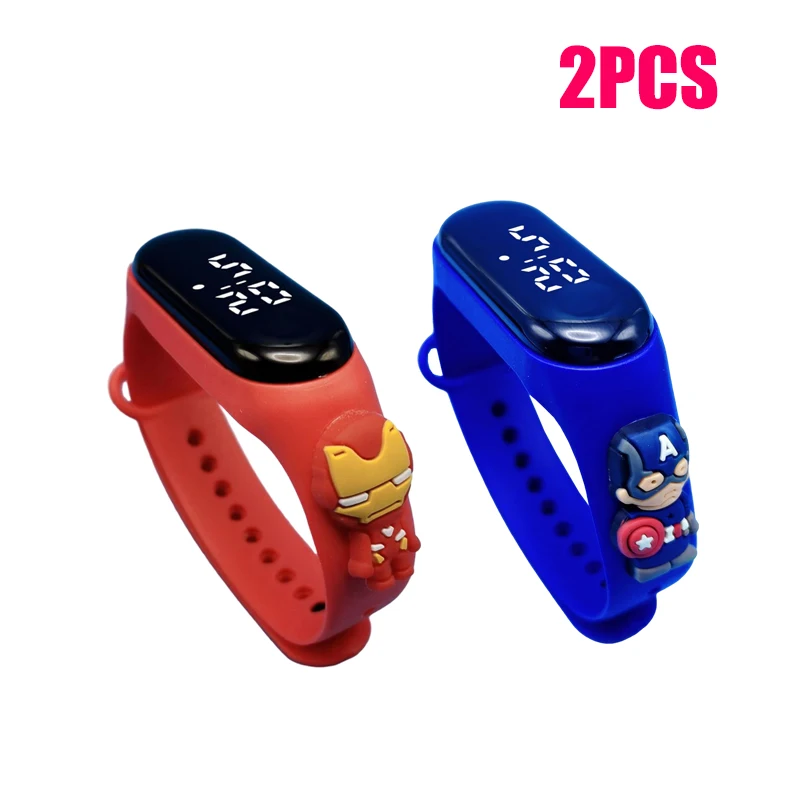 Marvel Children\'s Watch Cartoon Fashion Watches Electronic Digital LED Display Watches Waterproof Holiday Gift Kids Watches