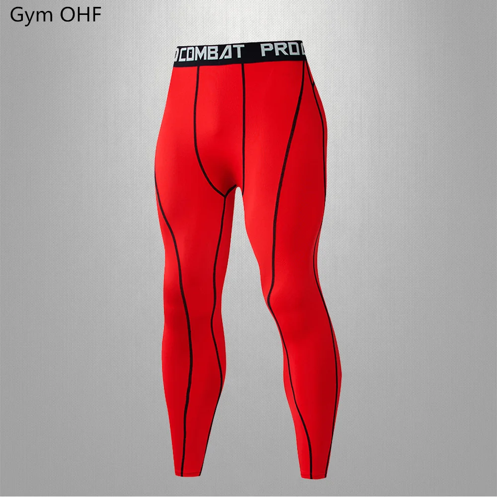 Men\'s Lycra Compression Pants Cycling Running Basketball Soccer Elasticity Sweatpants Fitness Tights Legging Trousers Rash Guard