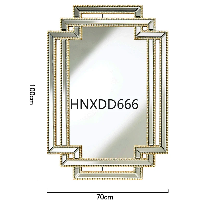 

Французское квадратное креативное зеркало для ванной комнаты, настенное светодиодное зеркало для макияжа для ванной комнаты, противотуманное зеркало для спальни