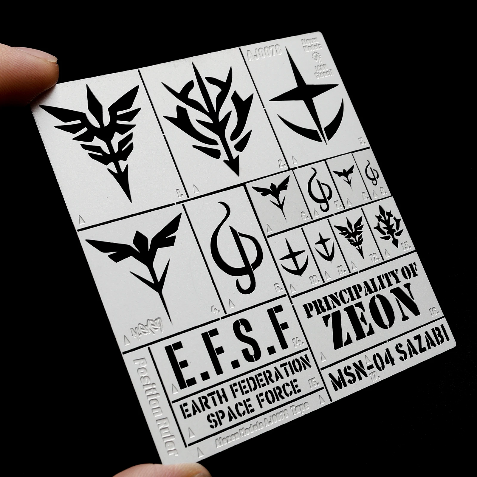 1/48 Mecha Zaku Union Zeon Sign Base Large Spray Board Tools Hobby Accessory