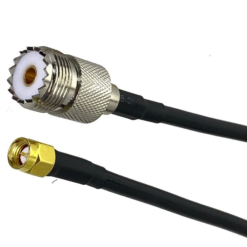 1pcs SO239 to SMA Male Pigtail Cable RG58 Coaxial Jumper UHF Female to SMA Plug 50 Ohm for Antenna 6inch to 4M