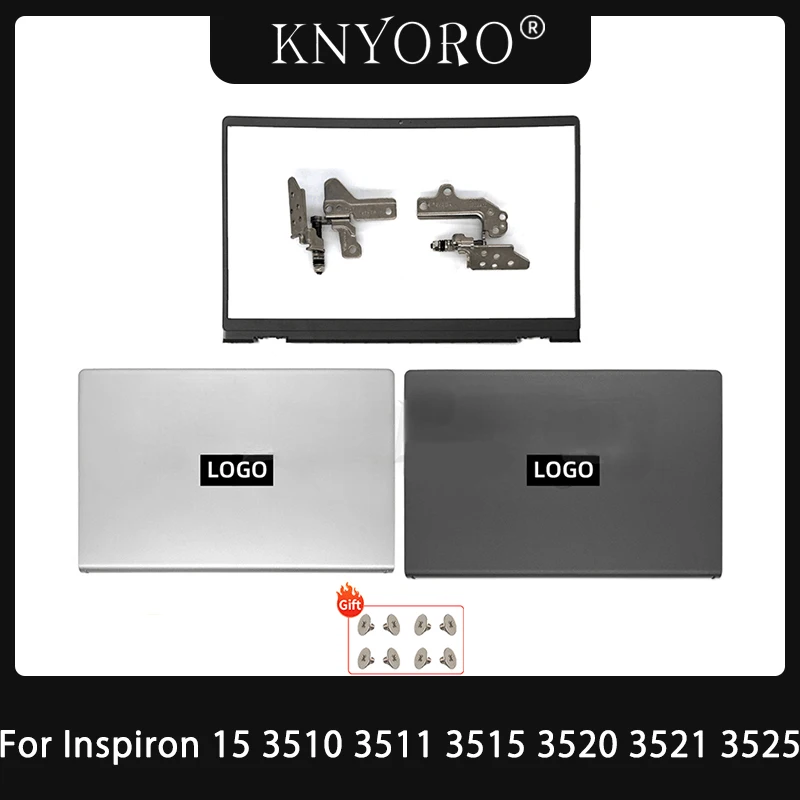 Imagem -01 - para Dell Inspiron 15 3510 3511 3515 3520 3521 3525 Lcd Tampa Traseira Moldura Frontal Dobradiças Tampa Traseira Novo Case para dell inspiron 15 3510 3511 3515 3520 3521 3525 lcd tampa traseira moldura frontal dobradicas tampa traseira novo case 01