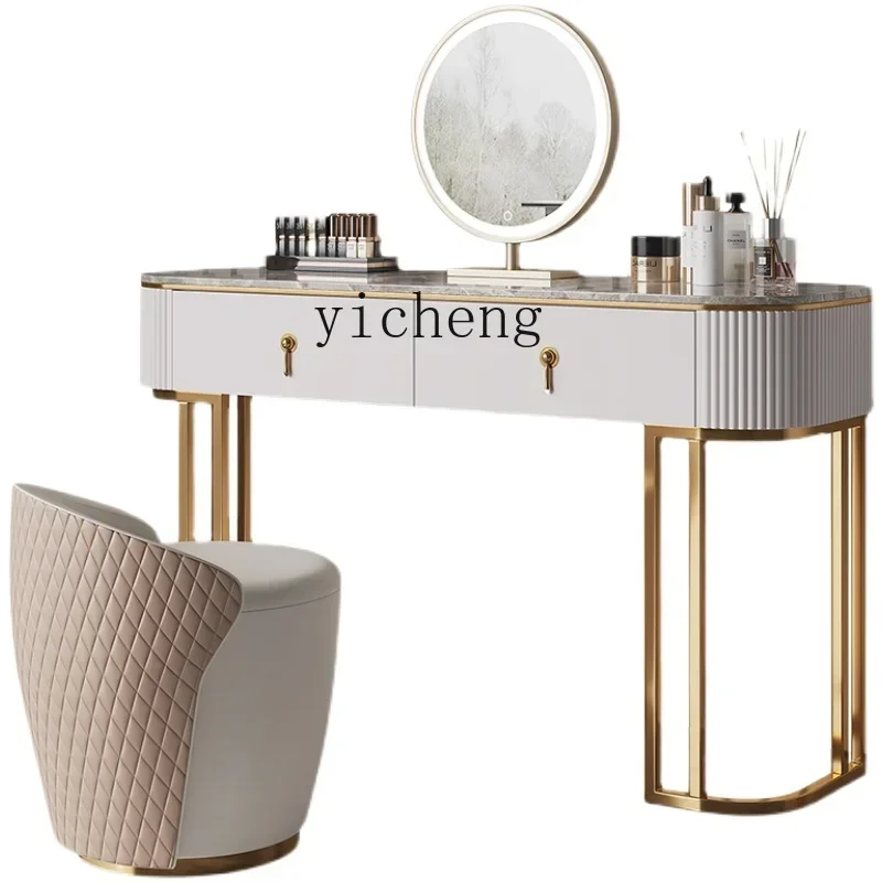 light luxury bright rock slab dresser small apartment 0.8 meters bedroom makeup table