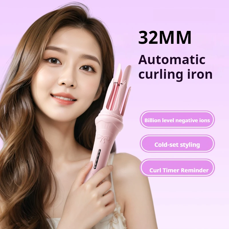 

Автоматическая плойка для завивки волос 32 мм с холодным воздухом, стайлер с миллиардами отрицательных ионов, мощность 33 Вт, инструмент для салонов красоты