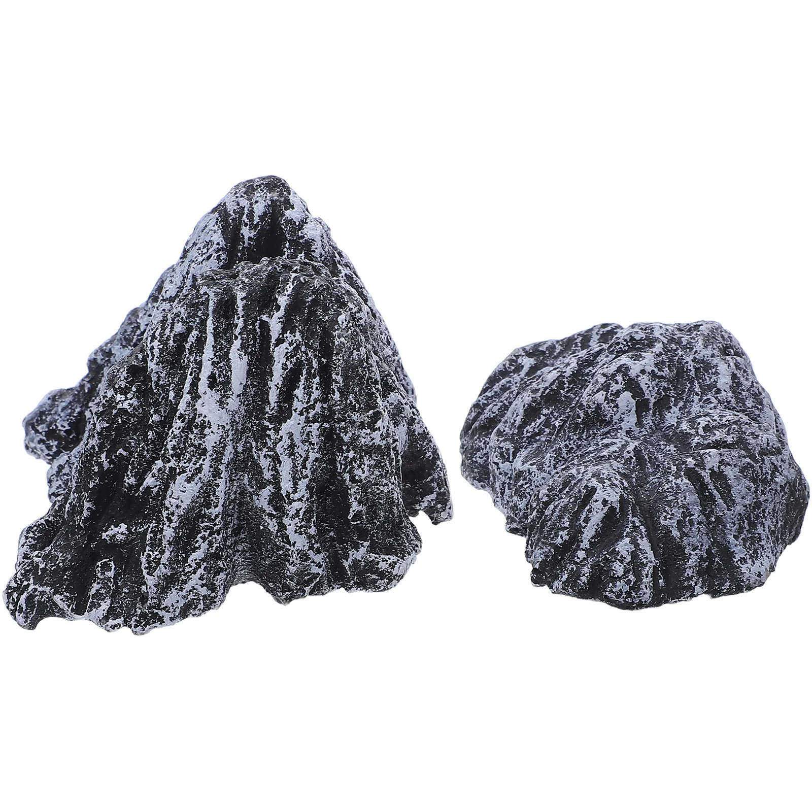 

2pcs Miniature Resin Rockery Statue For Desktop Bookshelf Garden Bonsai Terrarium Decoration Micro Landscape Ornament Home Decor