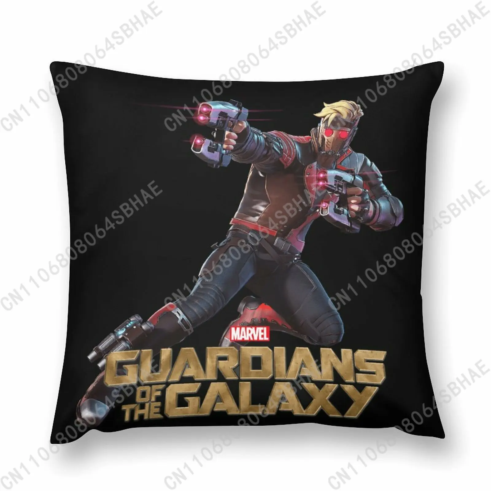 

Marvel Star Lord Custom Pattern Short Plush Pillow Cover Soft Short Fur Cushion Living Room Personalized Decor Cosplay