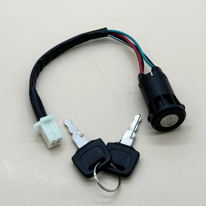 1pcs Motorcycle Ignition Switch Key With 4 Wires Start Switch Door Locks For ATV Suzuki Honda YAMAHA 50cc-250cc