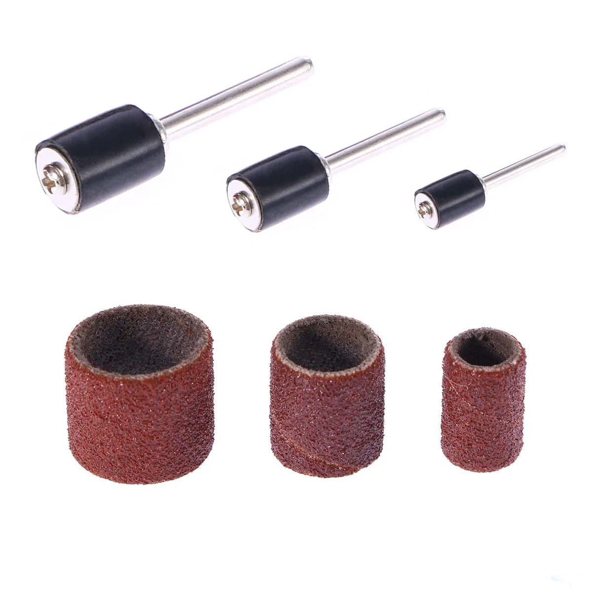 102Pcs Sanding Drum Bands Set 80 Grit for Rotary Tools Nail Drill Surface Preparation Finishing Grinding Woodwork