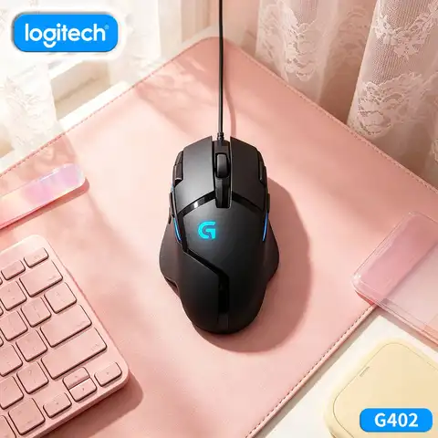 Logitech G402 Gaming Mouse Delta Zero Sensor 500 IPS 8 Buttons Anti-Slip Ergonomic Design for Professional Gamers