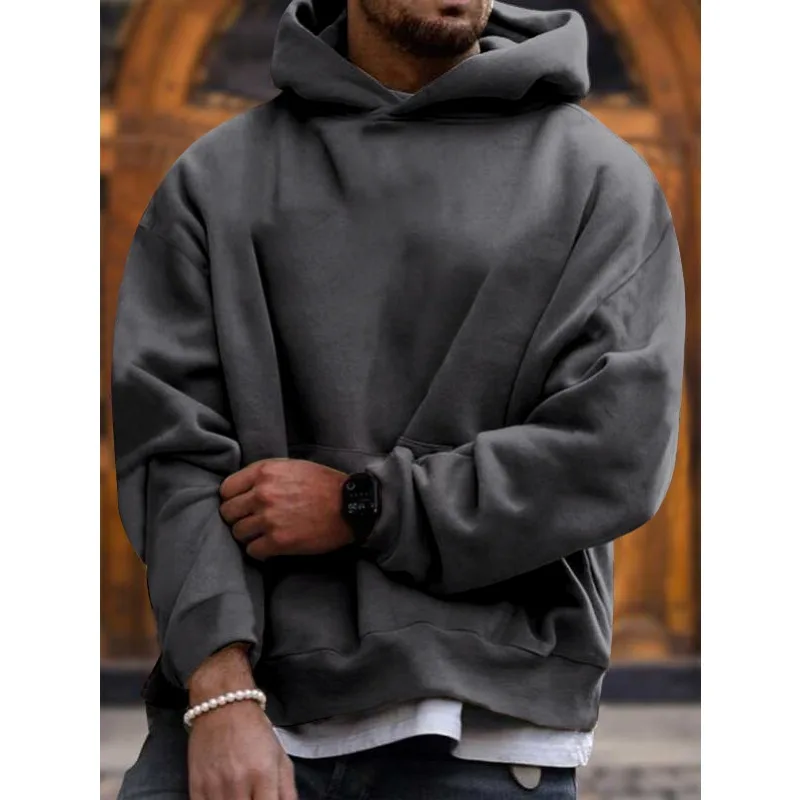 

Мужские и женские однотонные толстовки с капюшоном, весенне-осенний спортивный повседневный пуловер, свободная посадка, уличная одежда в стиле хип-хоп, модные топы, толстовка унисекс