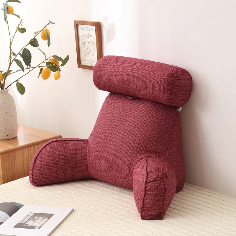 

75x40cm Reading Pillow Office Sofa Bedside Back Cushion for Office Relief Bed Support Pain Cushions Backrest Lumbar Chair Cojin