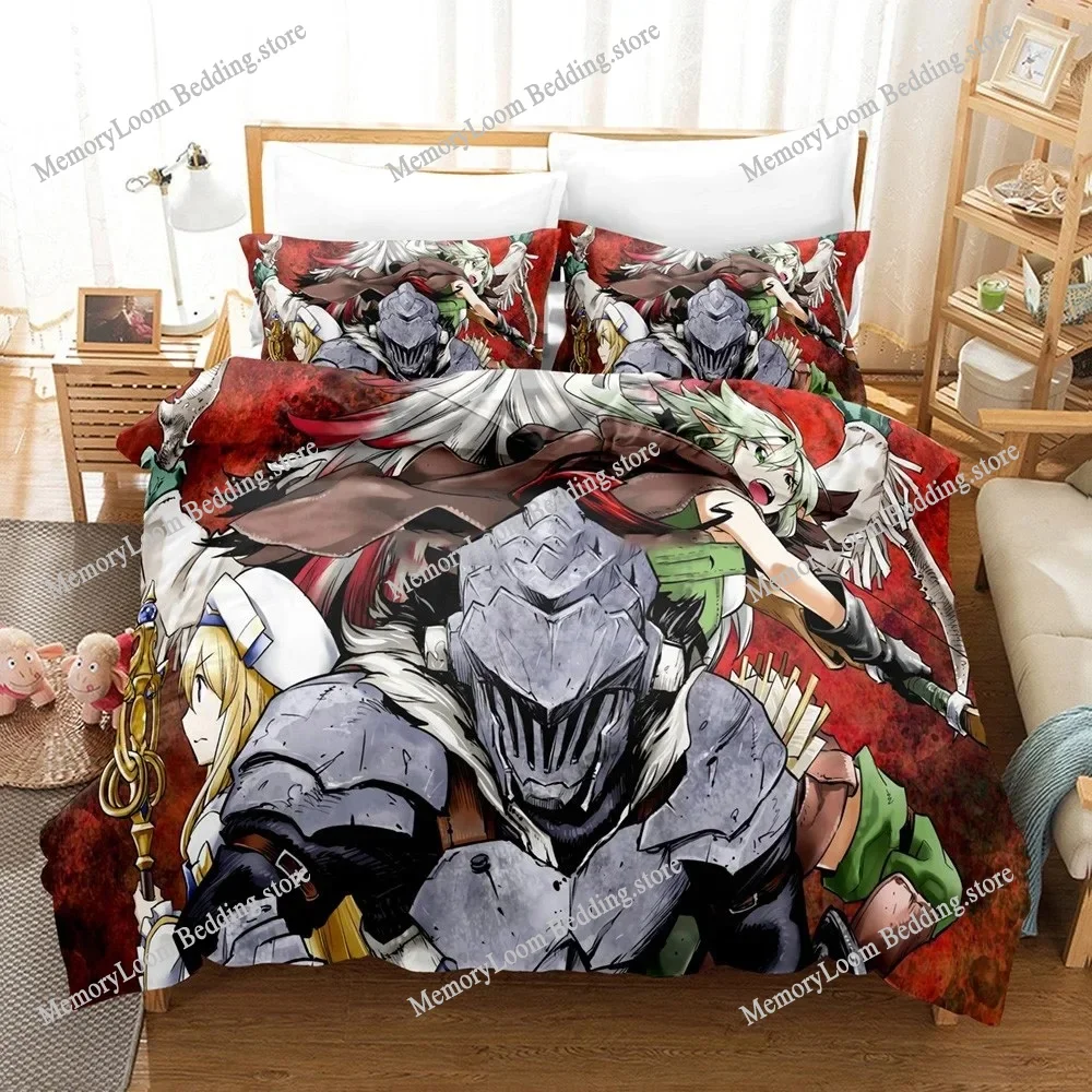 

Anime Goblin Slayer Bedding Set Girl Bed Linen Quilt Duvet Cover Sets Home Decor Single Queen King Size Gift Kids Kawaii Cartoon