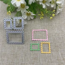 Postage stamp Frames background Metal Cutting Dies Stencils For DIY Scrapbooking Decorative Embossing Handcraft Template