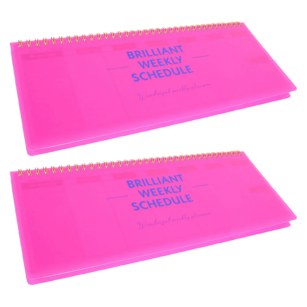 

2pcs Weekly Planner Notepad Compact Daily Organizer Horizontal Layout Time Management Pad For Students Office 120 Sheets Mini