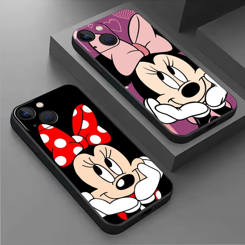 Celular Case For iPhone 13 14 12 11 15 Pro Max 7 8 6 6S 14 Plus XS max XR X SE 11pro Phone funda Cover Mickey Mouse Minnie Mouse