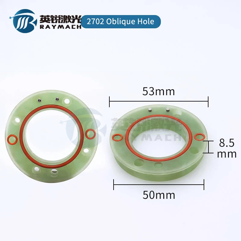 Raymach DNE anillo de aislamiento agujero inclinado fibra láser repuestos soporte de cerámica 2702/3100 estilo más grueso QT90 tuerca de bloqueo de varilla de cobre