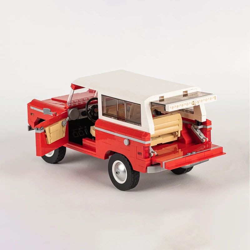 سرعة بطل سيارة نموذج MOC قوالب بناء الرجعية الكلاسيكية موستانج وحدات التكنولوجيا هدية عطلة تجميع ألعاب أطفال البدلة #4