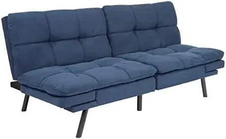 Memory Foam Futon, (Blue Suede,)