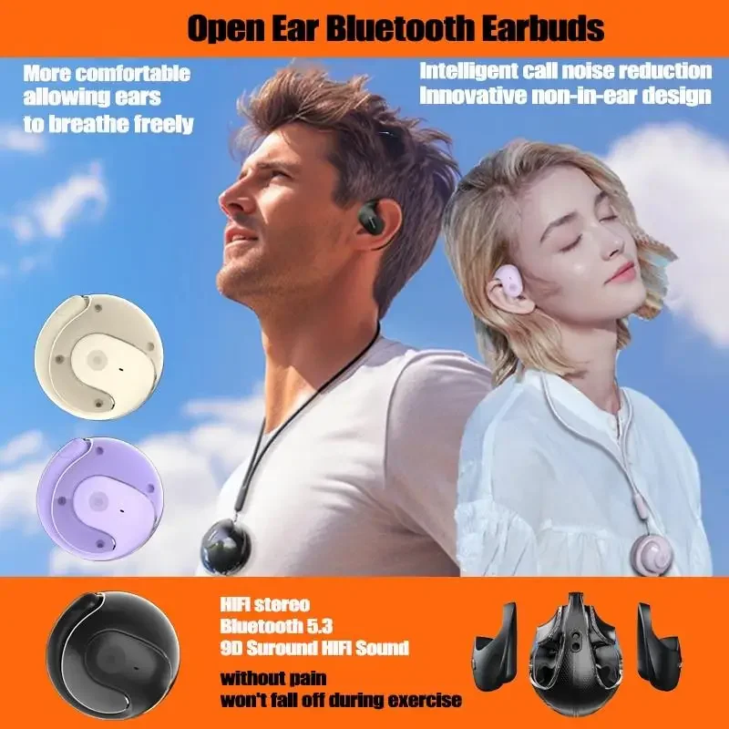 NEW OWS Wireless Headphones Bluetooth Earphones with Mics HiFi Stereo Sound Headset Button Control Earbuds for xiaomi Iphone