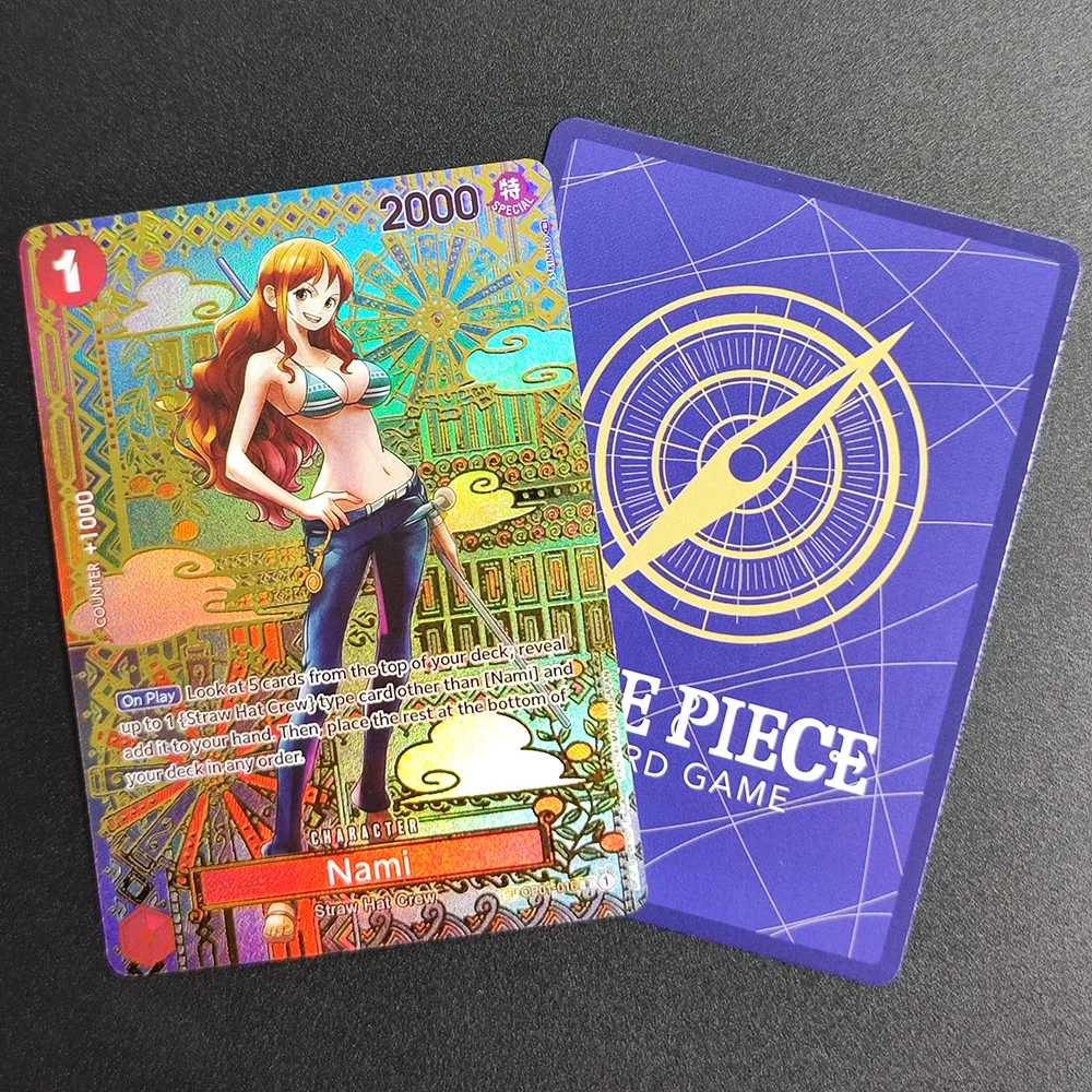 

Proxy One Piece Card 2023 One Piece EN Nami OP01-016 Super Rare Collectibles Card Single Classic Anime Cards Toys