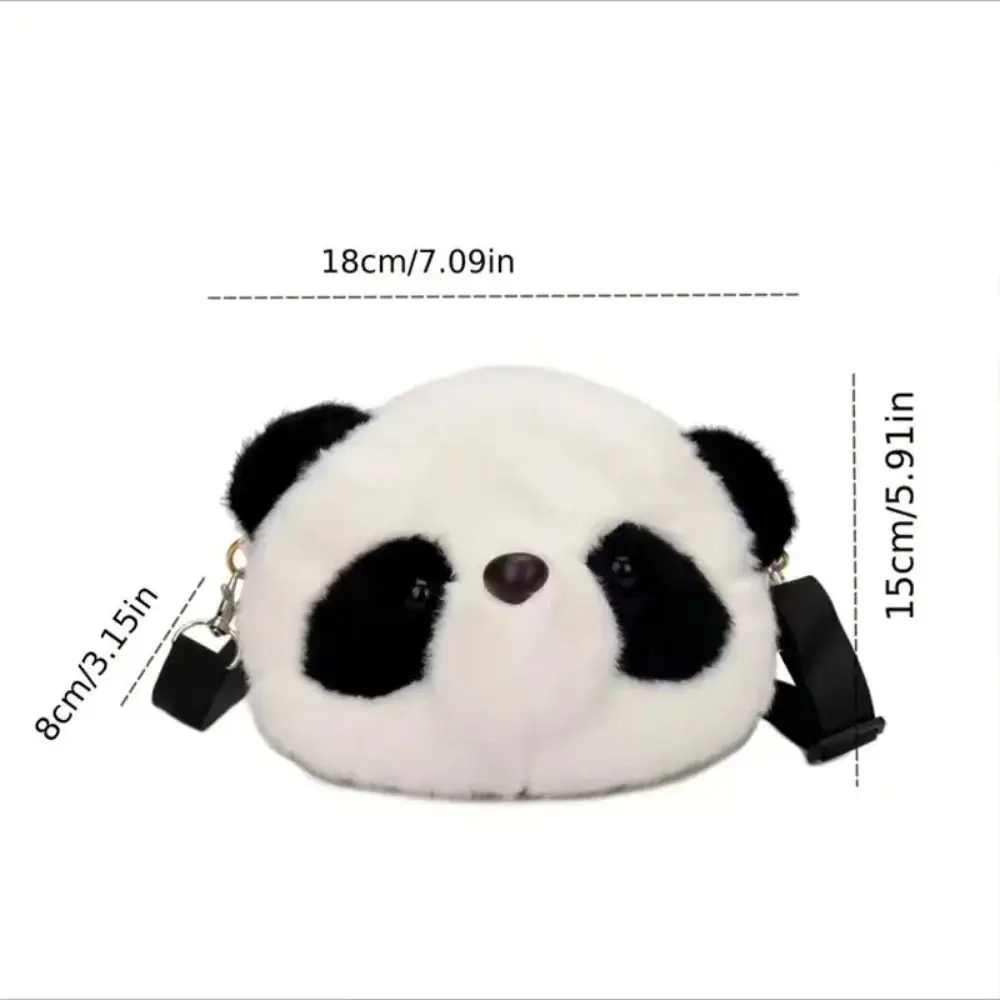 Stuffed Animals Toy Plush Crossbody Bag Trendy Plush Cylindrical Panda Backpacks Coin Purse