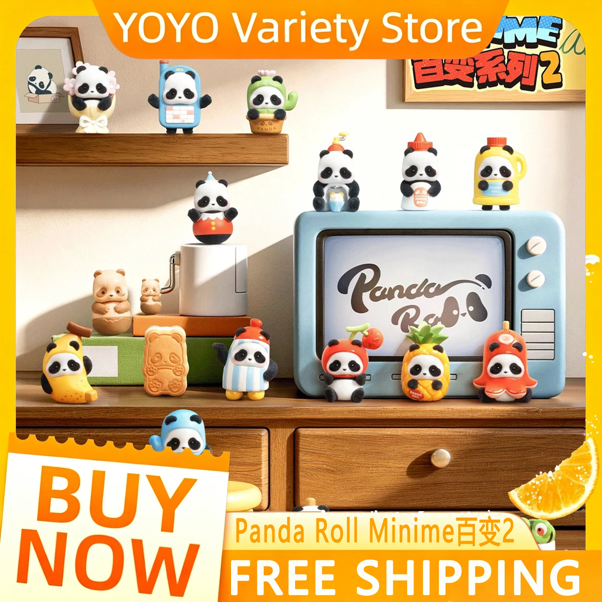 52Toys Panda Roll Minime Series 2 Blind Box Collectible Art Figurine Desktop Display Decor Trendy Toy Gifts For Adult Collectors