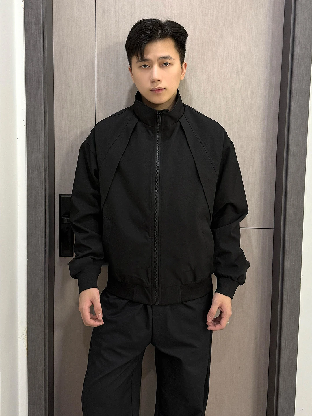 

Men's Flight Jaet Tee-Proof Stand Collar ort Workwear Outerwear Autumn Faionable Loose Fit Ice Silk Breathable