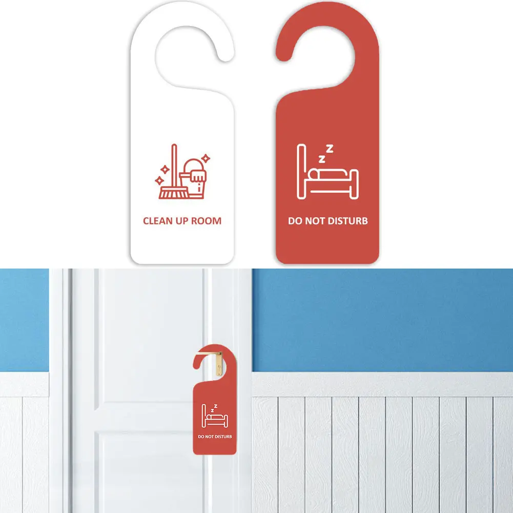 Aspire Lot de 2 Panneau de Porte Pancarte Porte Double Face Do Not Disturb et Make Up Room Signs