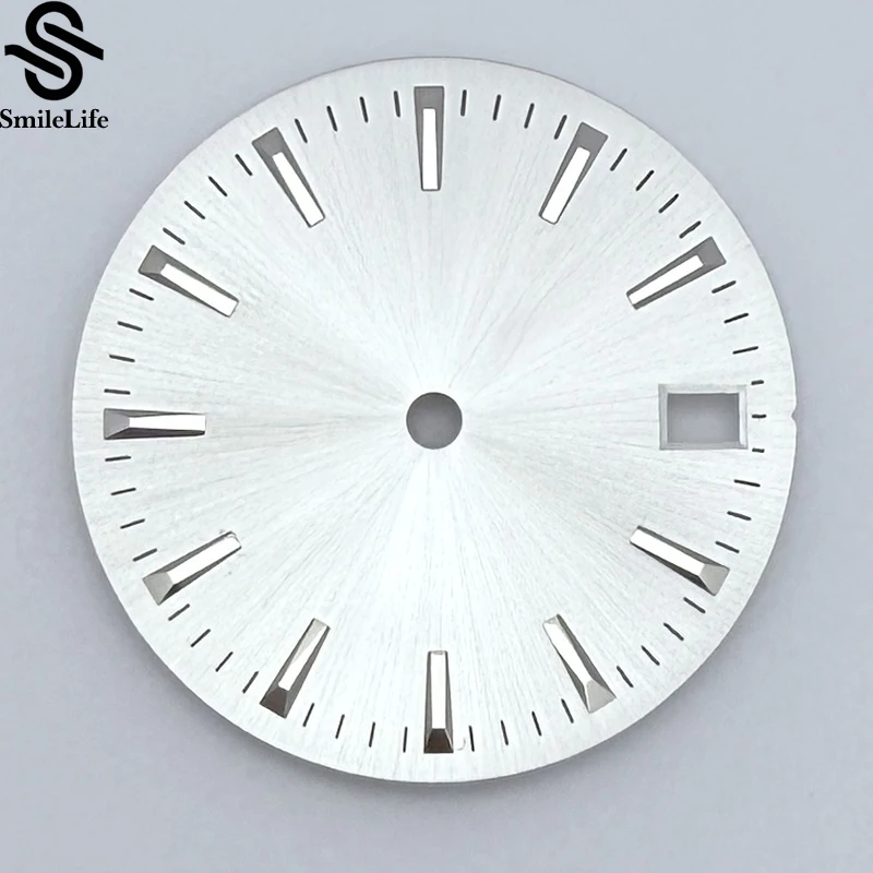 SmileLife-esfera de reloj SunBrust/smerilado, 28,5mm, compatible con NH35/NH36/4R/7S, piezas de accesorios de reloj de movimiento automático con ventana de calendario