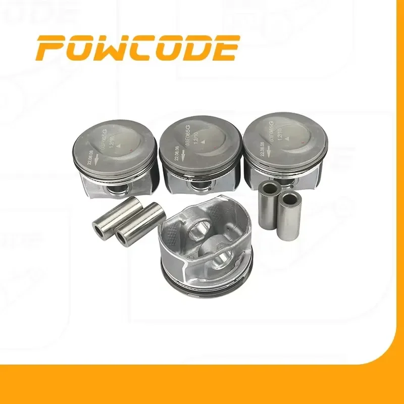 POWCODE EA111 CBZ 71mm 03F107065A 03F107065D 03F107065F Engine Piston and Rings Piston Kit for VW Beetle Jetta Skoda