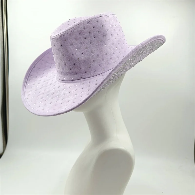 Cowboy Series Western style Cowboy Women's Hat Men's Retro Men's Panama Cowboy Jazz Hat Men's Hat Water Diamond Sombrero Hombre image 3