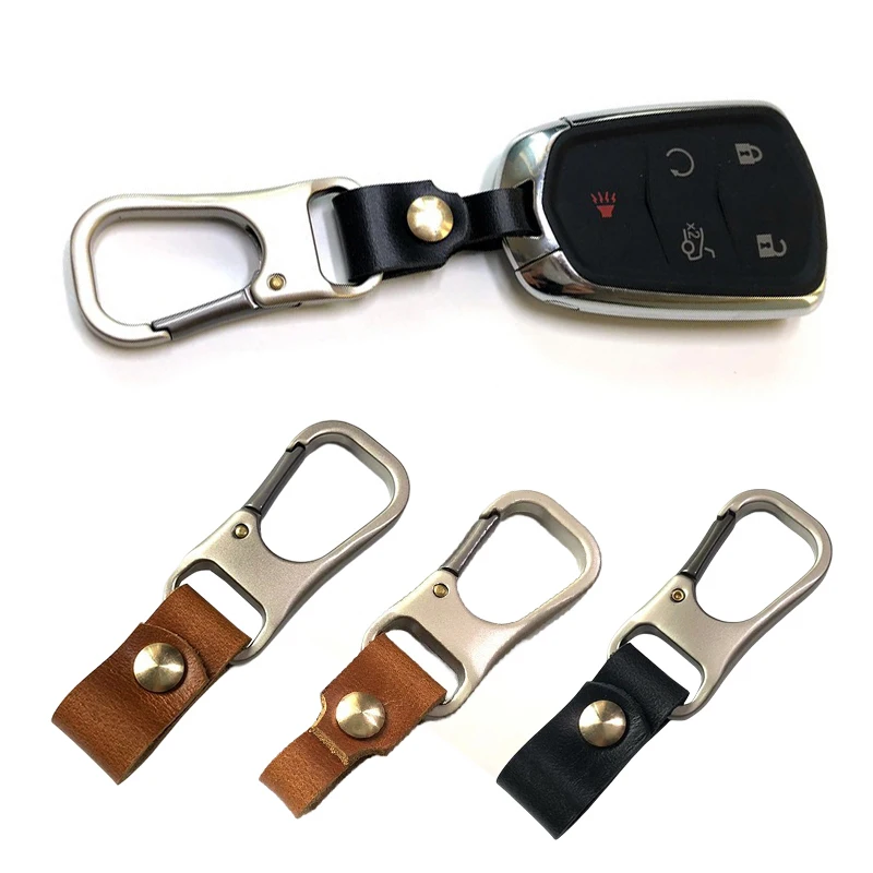 

Vintage Handmade Men's Simple Wrist Strap Key Chains Holder Keyfob Genuine Cowhide Leather Keyring Diy Car Keychain Accessories