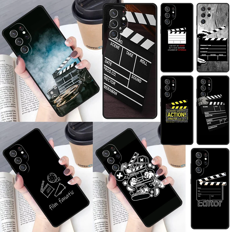 Film Movie Director Clapper Board Cover For Samsung Galaxy S23 Ultra S22 S20 S21 FE S8 S9 S10 Plus Note 10 20 Ultra phone Case