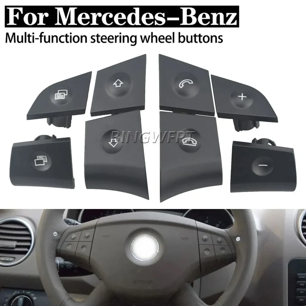 For Mercedes W164 W245 W251 Steering Wheel Switch Control Buttons Car Multi-function Switch Buttons For Benz GL ML R B Class