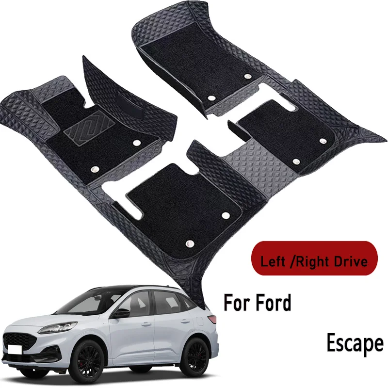 Car floor mats for Ford Escape 2020 2021 2022 2023-2024 Customauto foot Pads automobile carpet cover interior accessories