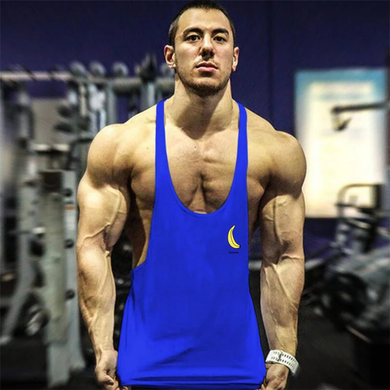 Men's Weightlifting Quick Dry Running Vests Racerback Sleeveless Workout Tank Top Breathable Athletic Gym Shirt For Fitness