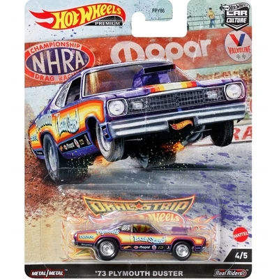 Original Hot Wheels Premium Car Culture Drag Strip 1:64 Voiture Diecast Model Dodge Coronet Volkswagen Chevy Nova Toys for Boys