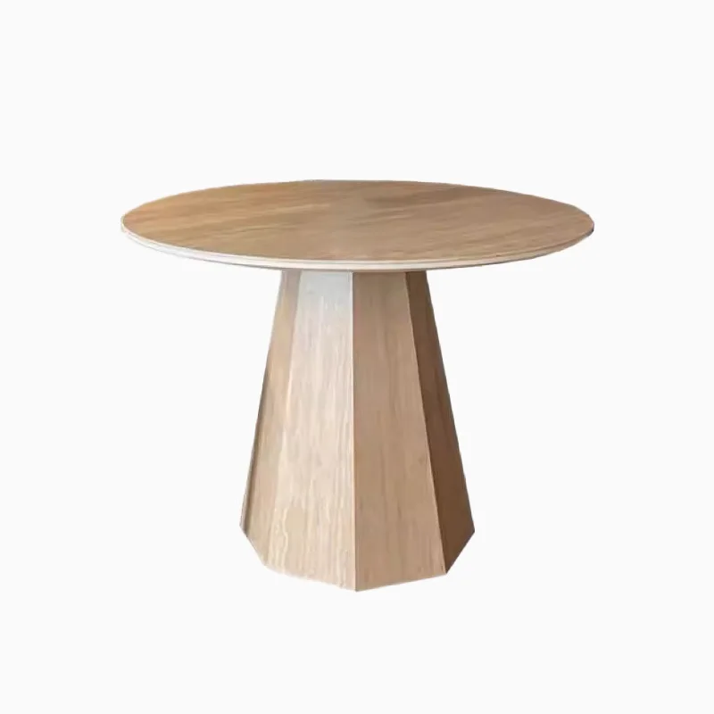 LTT French Roman travertine rock slab dining table Modern simple medium and antique rectangular dining table
