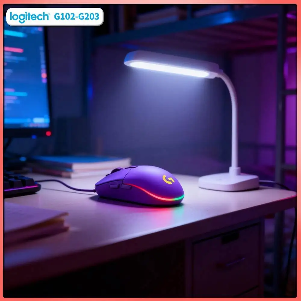 Logitech G102 Prodigy Wired Gaming Mouse RGB Sync Technology 1ms Response Time Ergonomic Grip for Long Marathon Gaming Sessions