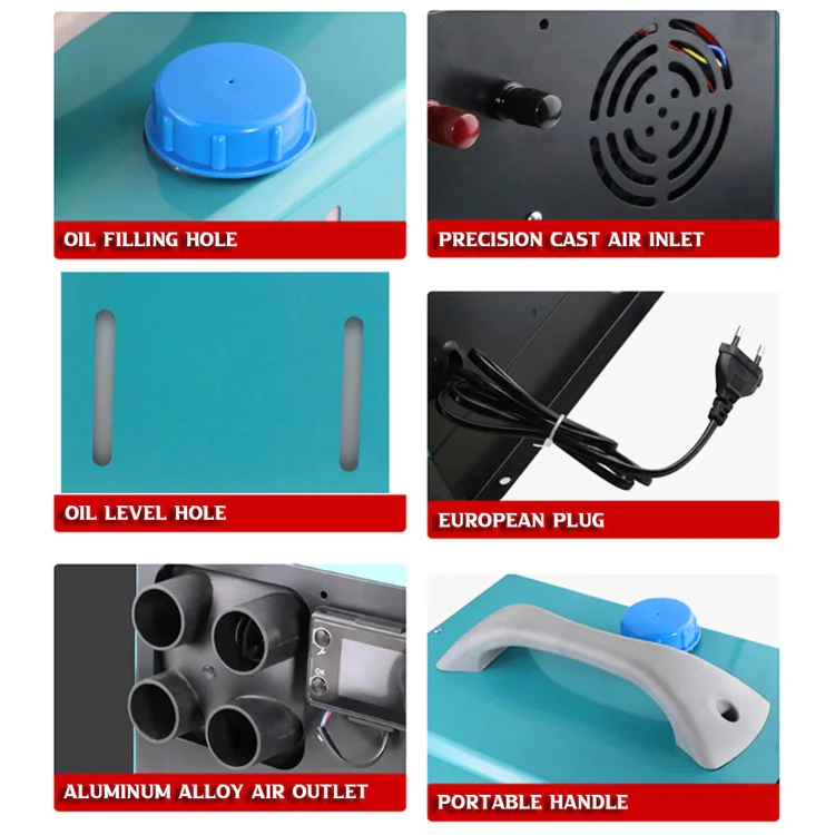 ملحقات سخان التوقف الكل في واحد 12 فولت، سخان هواء ديزل محمول مع شاشة LCD وجهاز تحكم عن بعد لحافلة الشاحنة وRV ​