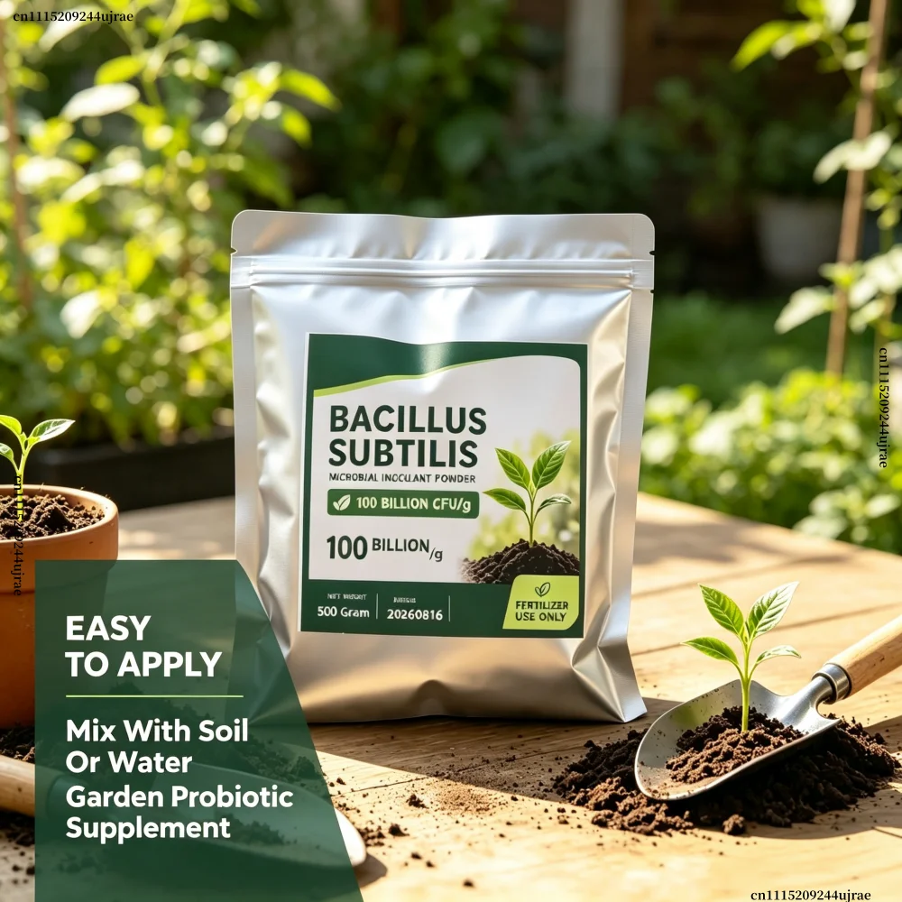 Bacillus Subtilis 100 Billion CFU/g 500g Microbial Inoculant Powder Organic Soil Fertilizer Probiotics for Garden Crops
