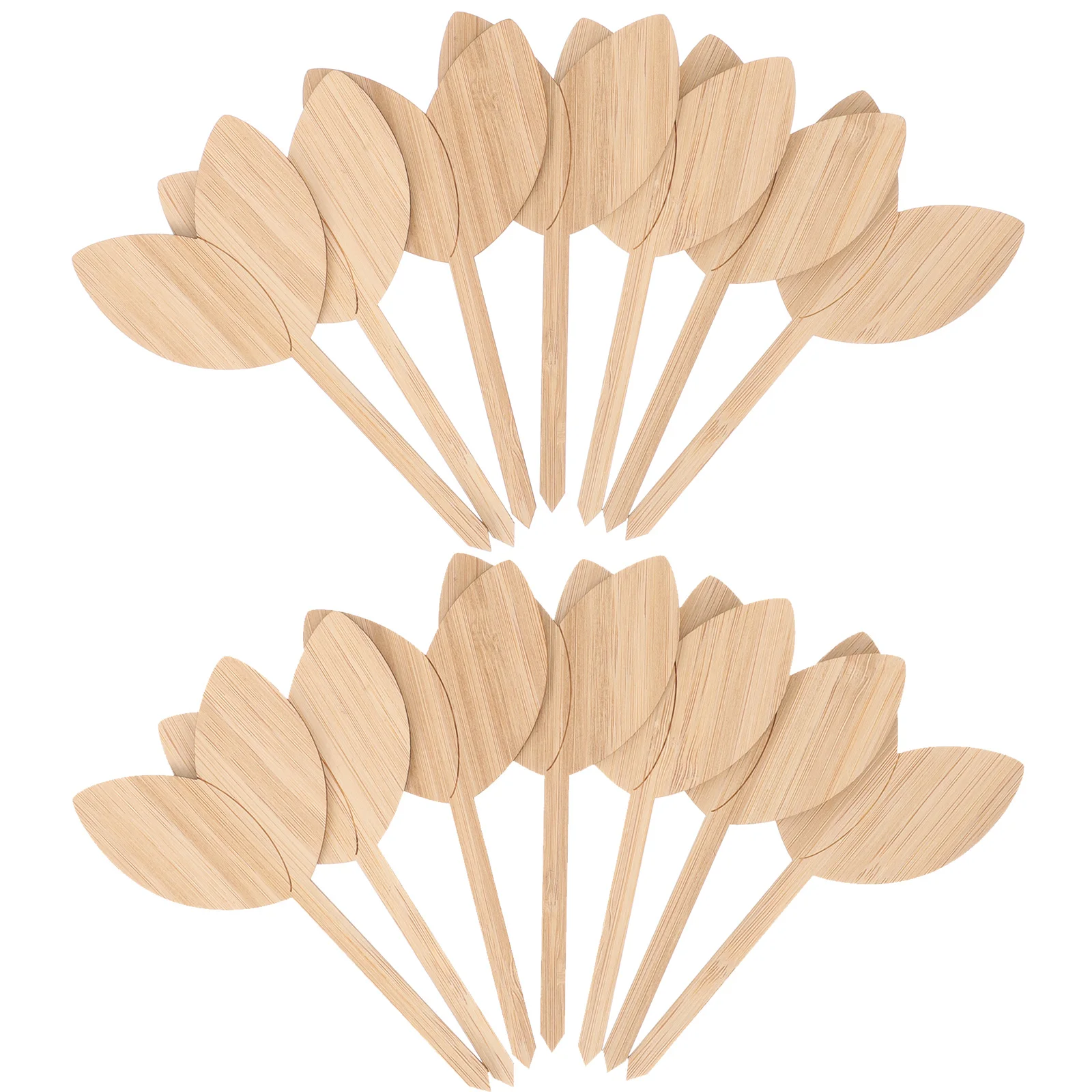

20 Pcs Wooden Leaf Shape Plant Labels Sturdy Decorative Garden Markers Identify Board Plants Sign Small Size Long Lasting
