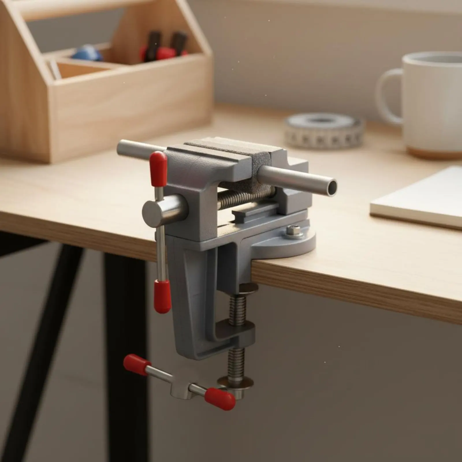 Mini Table Vise Compact Mini Bench Vise Small Bench Clamp 360 Degree Swivel Workshop Tool Heavy Duty for Workbench