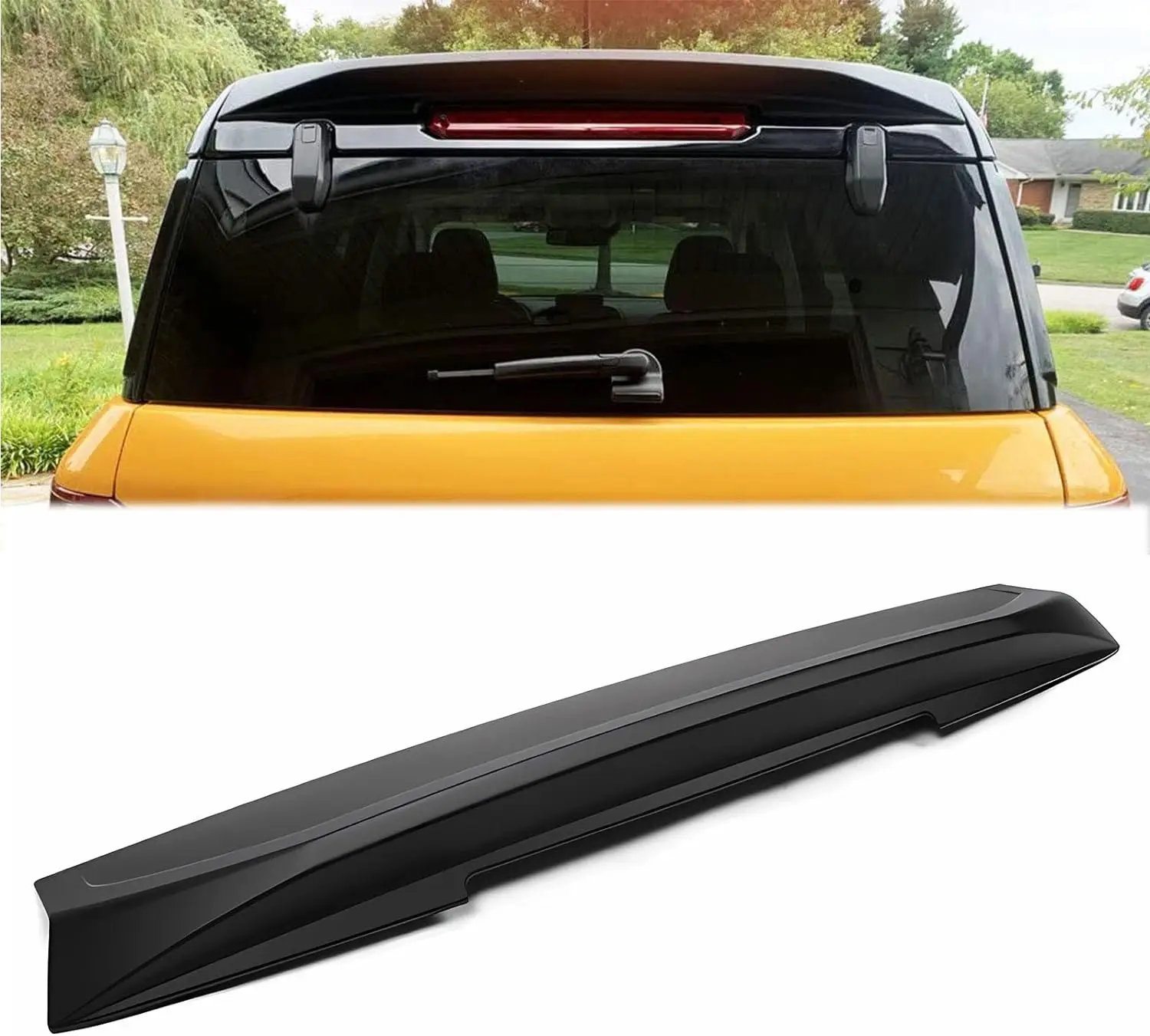 Rear Tail Spoiler Fit for 2021 2022 2023 Bronco Sport, Upgrade Rear Trunk Spoiler Wing Lip (Matte Black)