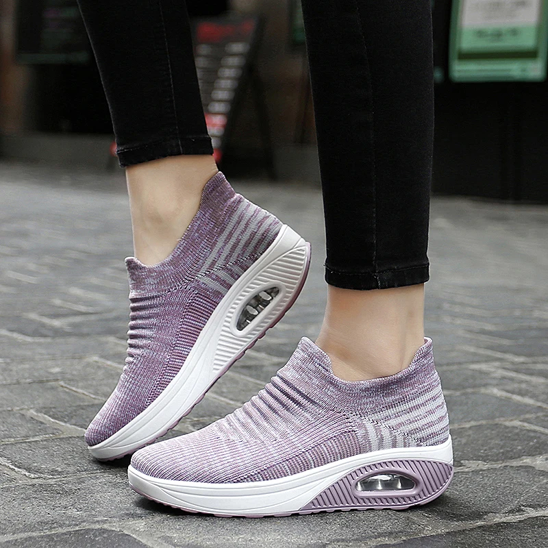 Trampki damskie buty do chodzenia Outdoor Casual sportowe obuwie oddychająca platforma do butów tenisowych poduszka powietrzna Zapatillas Aire Mujer