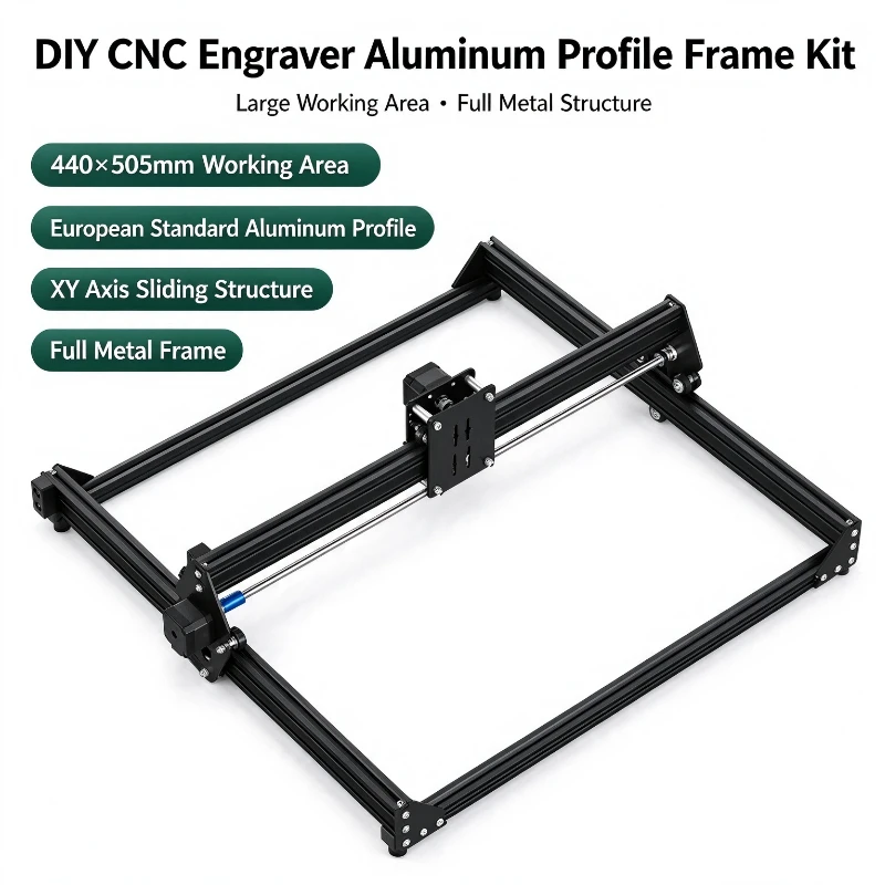 For DIY CNC Engraving Cutting Plotter XY Axis Sliding Full Metal Frame Aluminum Profile Writing Machine Spare Parts