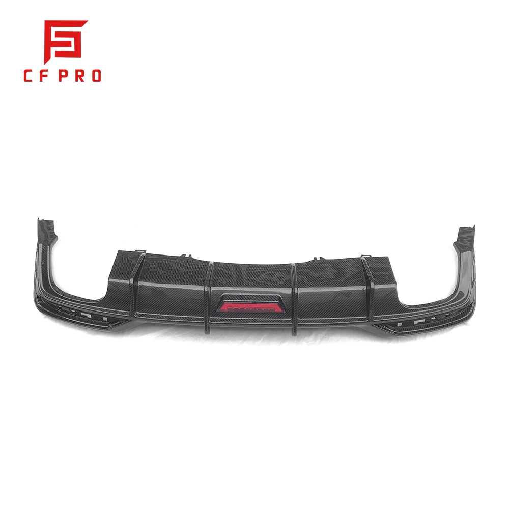 Audi S5 Rear Diffuser Carbon Fiber Rear Bumper Rear Lip Diffuser With Led For Audi S5 2013-2014