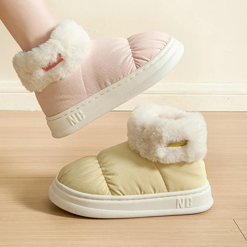 Winter women man boots snow boot plush waterproof platform cotton shoes plush warm indoor new comfort anti slip ankle boots image 2