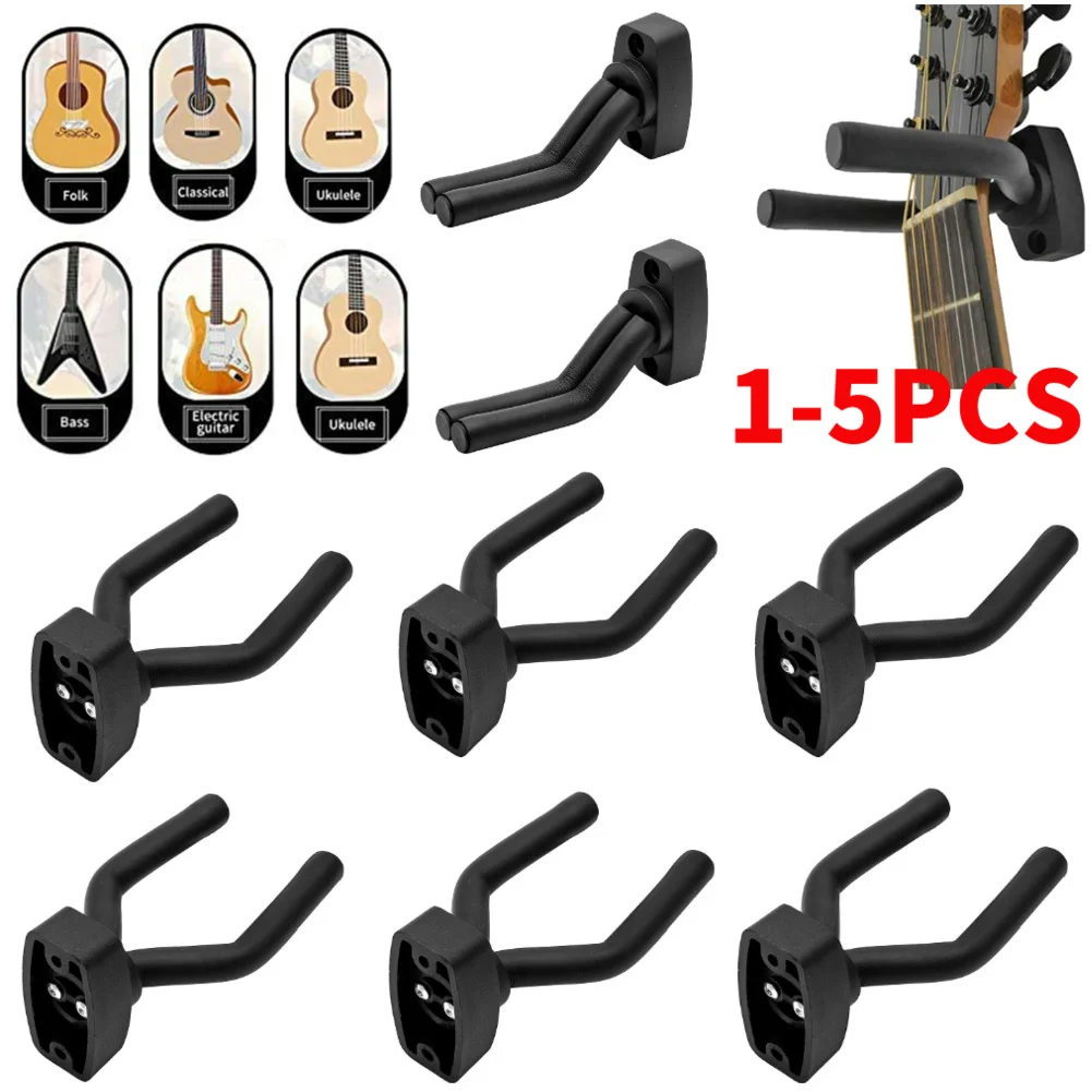 Wall Mount Guitar Hanger Hook Non-slip Holder Stand for Acoustic Guitar Ukulele Violin Bass Guitar Parts Instrument Accessories